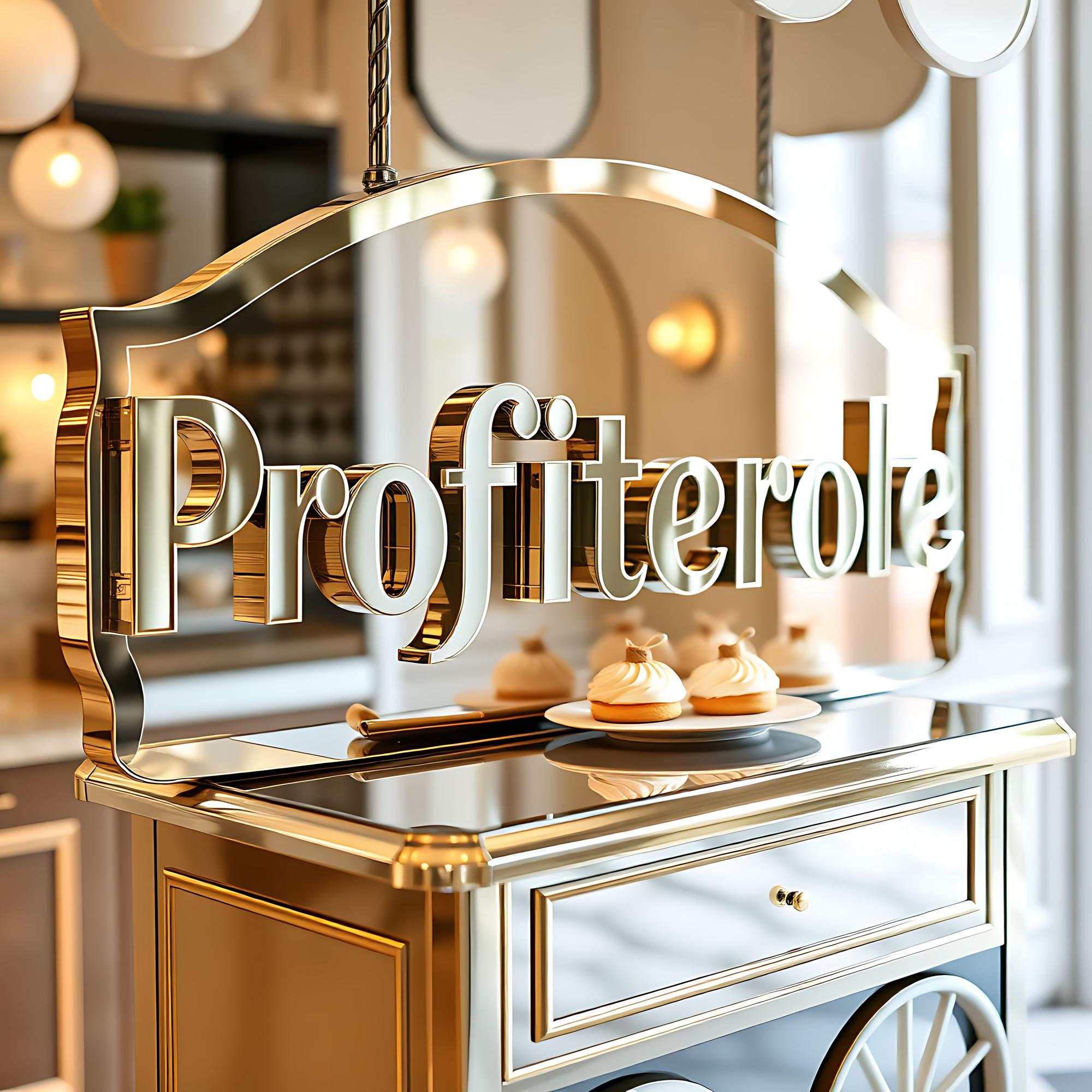 Vista esterna dell'atelier gastronomico con insegna elegante
